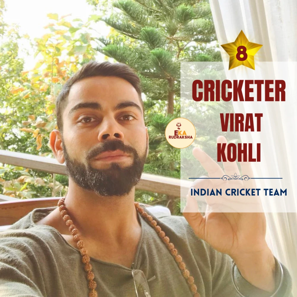 indian team cricket team superstar virat kohli wearing Rudraksha mala