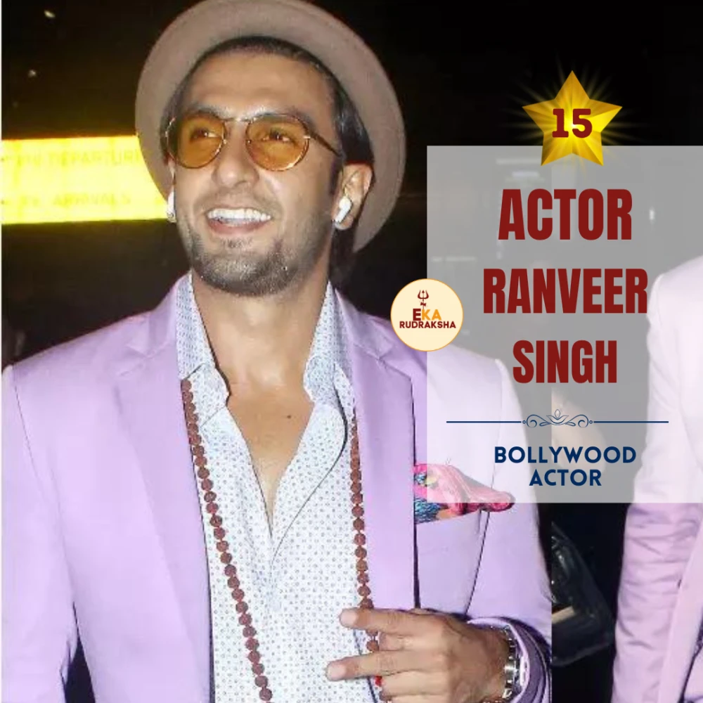 bollywood actor superstar hero ranveer singh wearing Rudraksha mala