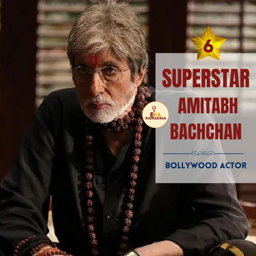 bollywood actor amitabh bachchan wearing rudraksha