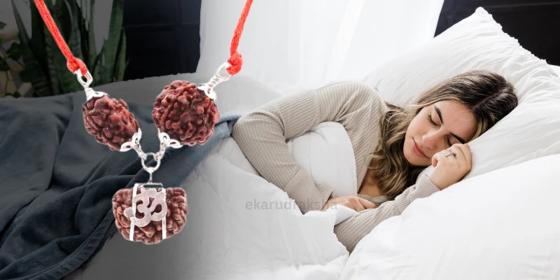 woman is wearing rudraksha while sleeping and its okay