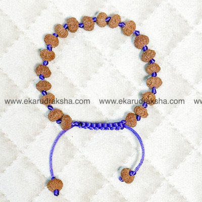 10 Mukhi Rudraksha bracelet Lab Certified purple for protection balance all chakra nine planets Vishnu Hand band