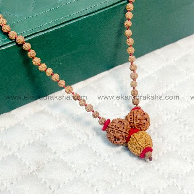 4,5,6 Mukhi Rudraksha combination Nepali lab certified kavach for students job promotion government exam success good health Mala