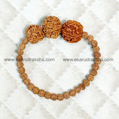 Health improvement financial growth rudraksha bracelet 3 mukhi, 4 mukhi, 7 mukhi nepali for men women Mars, mercury Saturn hand band