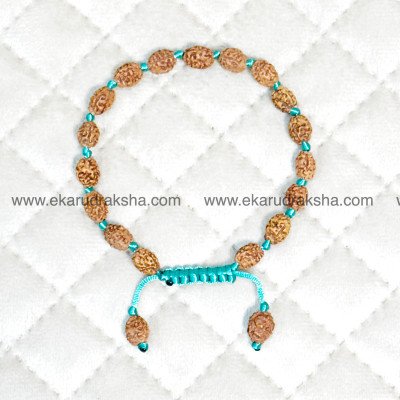 3 Mukhi health Rudraksha bracelet Certified Tridev Mars Health improvement stress relief Manipur solar Plexus chakra balance Hand Band