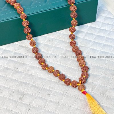 Nepali Rudraksha Japa Mala 5 mukhi lab certified authentic panchmukhi mala 15 mm jupiter balance necklace